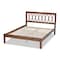 Baxton Studio Malene Mid-Century Walnut Finished Wood Queen Size Platform Bed 159-9609 - alternate 5